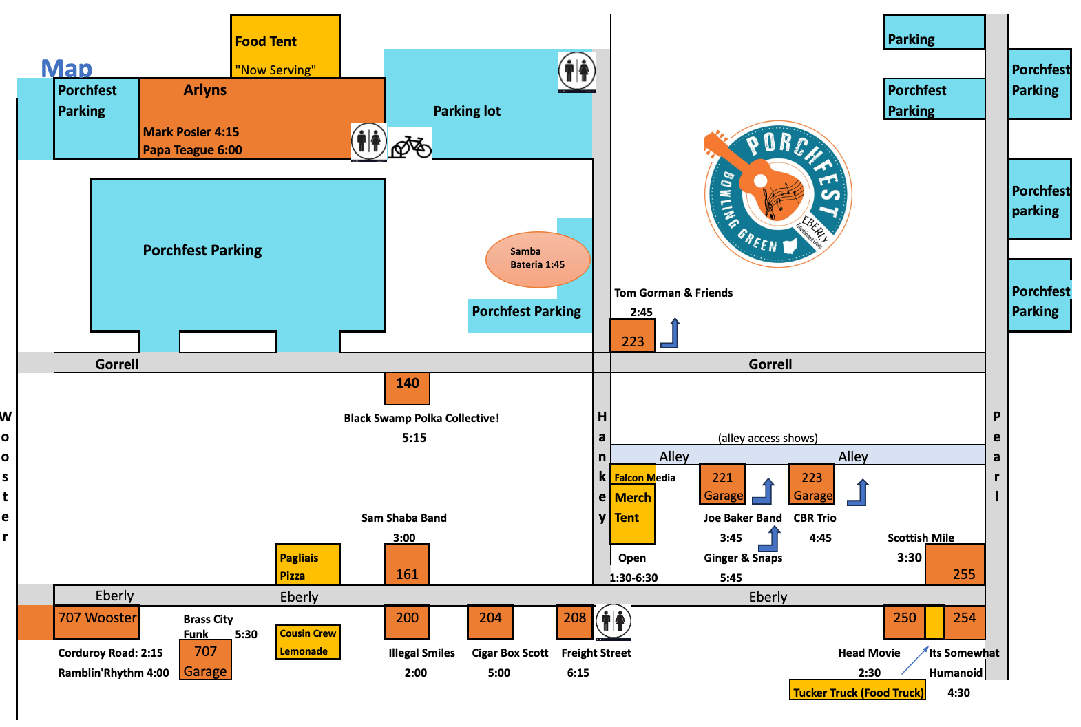 2025 Porchfest Map