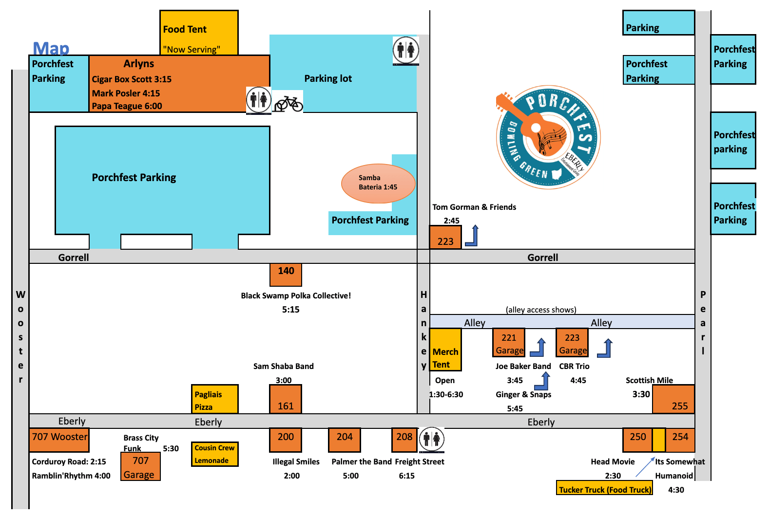 2025 Porchfest Map